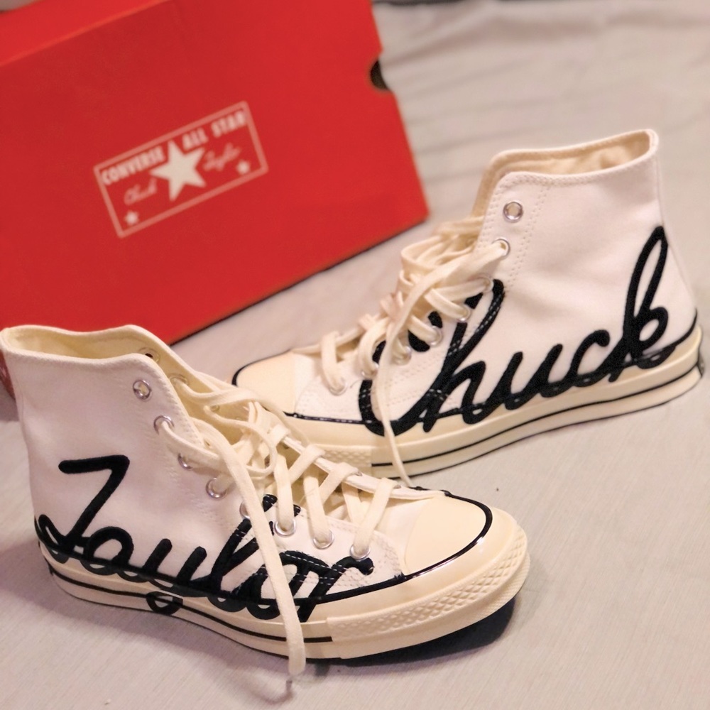 Cursive Chuck Taylor Converse Sneakers